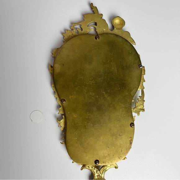 Antique Brass Vanity Mirror with Cover - Picture 9 of 16
